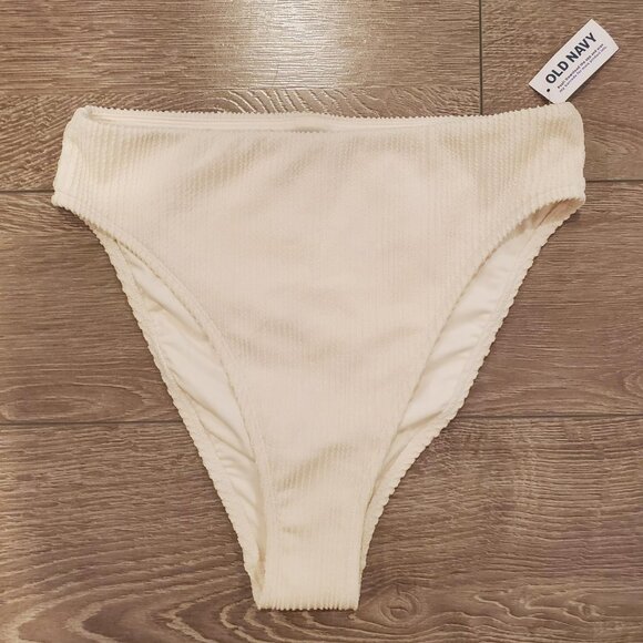 Old Navy Womens Swim Lot - Small Swim Bottoms Medium Swim Tops Black Ivory Pink - Picture 2 of 7